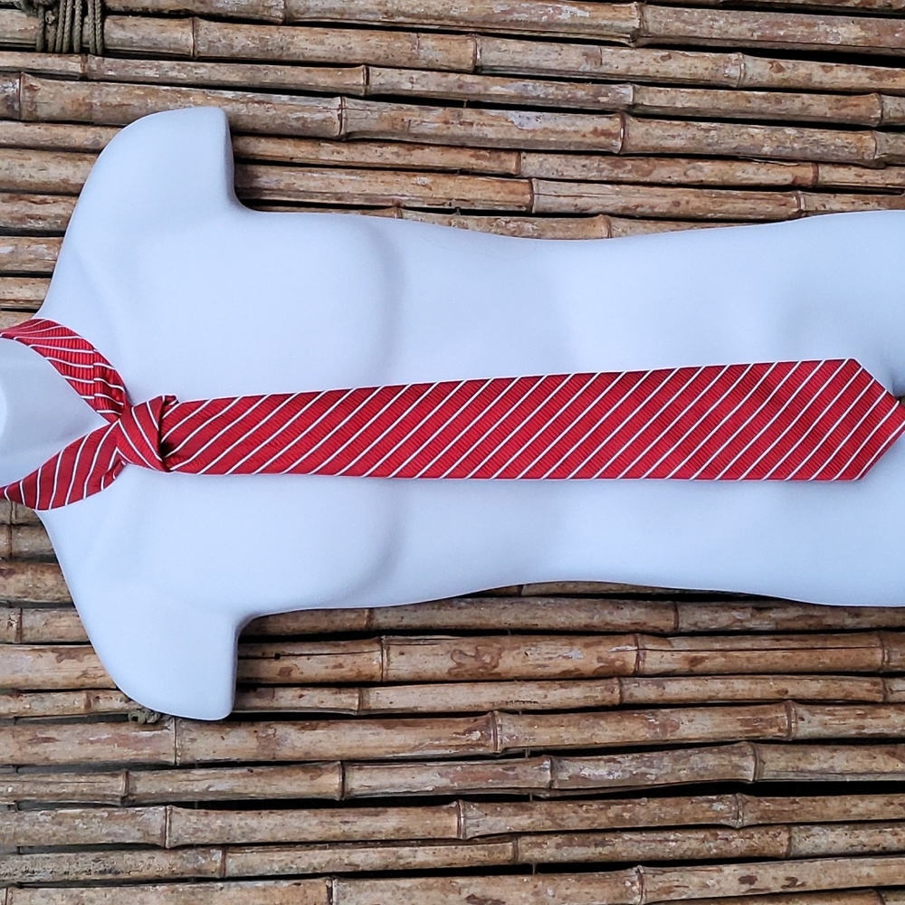 Jones New York Men's red striped tie
